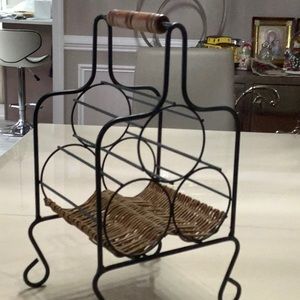 Vintage Rack For Tree Wine Bottles used metal wood used